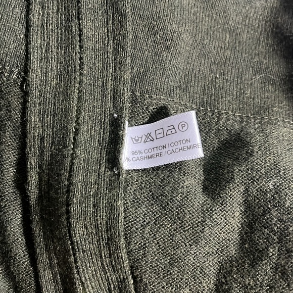 NEW Lisa Todd Cotton/Cashmere Knit Long Sleeve Zipper Hem Sweater Green Size M - Picture 7 of 8